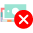 Active icon state with red circle and x Continuous payments turned on in extension, page is not web monetized
